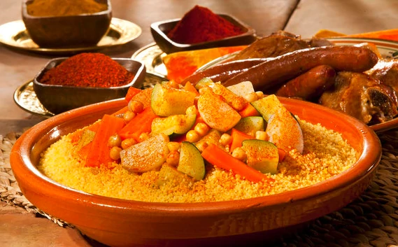 Making Moroccan couscous